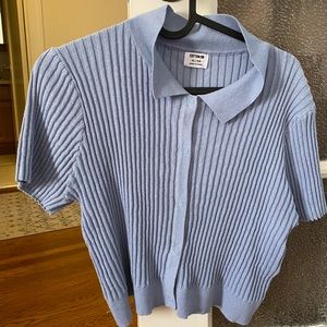 Cottonon cropped skyblue shirt XL